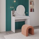 Τουαλέτα με καθρέπτη Dior Megapap χρώμα λευκό 90x45x138εκ. - Image 2