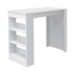 Τραπέζι μπαρ Deep Megapap χρώμα λευκό 120x50x100εκ. - Image 3