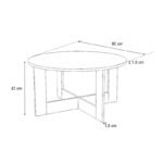 Τραπεζάκι σαλονιού Kati Megapap χρώμα λευκό Ø80x42εκ. - Image 4