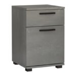 Κομοδίνο - Συρταριέρα γραφείου Veto Megapap χρώμα γκρι σκυροδέματος 40x39x57εκ.