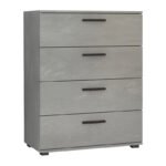 Συρταριέρα Velika Megapap χρώμα γκρι σκυροδέματος 73x44x96εκ.