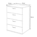 Συρταριέρα Velika Megapap χρώμα γκρι σκυροδέματος 73x44x96εκ. - Image 4