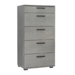 Συρταριέρα Helia Megapap χρώμα γκρι σκυροδέματος 60x44x108εκ.