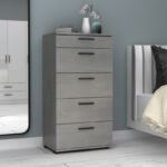 Συρταριέρα Helia Megapap χρώμα γκρι σκυροδέματος 60x44x108εκ. - Image 3