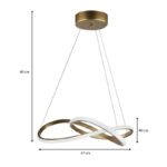 Φωτιστικό οροφής Led Luciano Megapap μεταλλικό μονόφωτο χρώμα χρυσό 47x40x60εκ. - Image 3