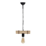 Φωτιστικό οροφής Vero Megapap E27 ξύλινο μονόφωτο χρώμα φυσικό 25x8x65εκ.