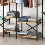 Ντουλάπα ρούχων ανοιχτή - Έπιπλο εισόδου Openix Megapap χρώμα pine oak 171,7x34,2x180,7εκ. - Image 6