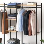 Ντουλάπα ρούχων ανοιχτή - Έπιπλο εισόδου Openix Megapap χρώμα pine oak 171,7x34,2x180,7εκ. - Image 7