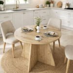 Τραπέζι Tailor Megapap χρώμα sapphire oak Ø100x75,7εκ. - Image 2