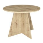 Τραπέζι Tailor Megapap χρώμα sapphire oak Ø100x75,7εκ. - Image 6