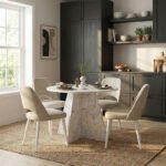 Τραπέζι Tailor Megapap χρώμα λευκό εφέ μαρμάρου Ø100x75,7εκ. - Image 6