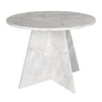 Τραπέζι Tailor Megapap χρώμα λευκό εφέ μαρμάρου Ø100x75,7εκ. - Image 7