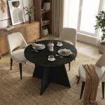 Τραπέζι Tailor Megapap χρώμα sencron black Ø100x75,7εκ. - Image 2