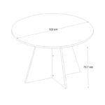 Τραπέζι Tailor Megapap χρώμα sencron black Ø100x75,7εκ. - Image 7