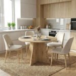 Τραπέζι Tailor Megapap χρώμα sapphire oak Ø120x75,7εκ. - Image 3