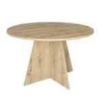 Τραπέζι Tailor Megapap χρώμα sapphire oak Ø120x75,7εκ. - Image 6