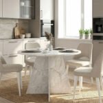 Τραπέζι Tailor Megapap χρώμα λευκό εφέ μαρμάρου Ø120x75,7εκ. - Image 5