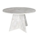 Τραπέζι Tailor Megapap χρώμα λευκό εφέ μαρμάρου Ø120x75,7εκ. - Image 6