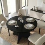 Τραπέζι Tailor Megapap χρώμα sencron black Ø120x75,7εκ. - Image 2