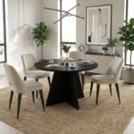 Τραπέζι Tailor Megapap χρώμα sencron black Ø120x75,7εκ. - Image 3