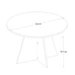 Τραπέζι Tailor Megapap χρώμα sencron black Ø120x75,7εκ. - Image 7