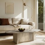 Τραπεζάκι σαλονιού Ravey Megapap χρώμα travertine 120x60x39,6εκ. - Image 5