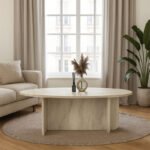 Τραπεζάκι σαλονιού Ravey Megapap χρώμα travertine 120x60x39,6εκ. - Image 6