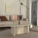 Τραπεζάκι σαλονιού Ravey Megapap χρώμα travertine 120x60x39,6εκ. - Image 7