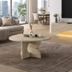 Τραπεζάκι σαλονιού Mara Megapap χρώμα travertine Ø75x36,8εκ. - Image 6