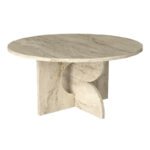 Τραπεζάκι σαλονιού Mara Megapap χρώμα travertine Ø75x36,8εκ. - Image 7