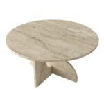 Τραπεζάκι σαλονιού Mara Megapap χρώμα travertine Ø75x36,8εκ. - Image 8