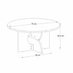 Τραπεζάκι σαλονιού Mara Megapap χρώμα travertine Ø75x36,8εκ. - Image 10