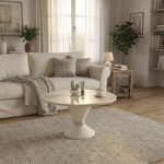 Τραπεζάκι σαλονιού Lepper Megapap χρώμα travertine - sandstone Ø75x39,8εκ. - Image 4