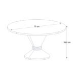 Τραπεζάκι σαλονιού Lepper Megapap χρώμα travertine - sandstone Ø75x39,8εκ. - Image 7