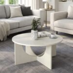 Τραπεζάκι σαλονιού Lemmar Megapap χρώμα sandstone Ø75x36,8εκ. - Image 2