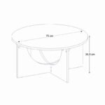 Τραπεζάκι σαλονιού Lemmar Megapap χρώμα sandstone Ø75x36,8εκ. - Image 9