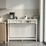 Κονσόλα - Κάλυμμα καλοριφέρ Opelya Megapap χρώμα λευκό 130x31,4x100εκ. - Image 3