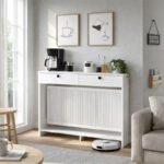 Κονσόλα - Κάλυμμα καλοριφέρ Opelya Megapap χρώμα λευκό 130x31,4x100εκ. - Image 4