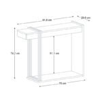 Κονσόλα Desca Megapap χρώμα travertine - sandstone - χρυσό 91,8x29,6x74,2εκ. - Image 8