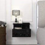 Κομοδίνο επιτοίχιο Mislina Megapap χρώμα sencron black 40x33,2x32εκ. - Image 3