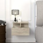 Κομοδίνο επιτοίχιο Mislina Megapap χρώμα travertine 40x33,2x32εκ. - Image 3