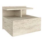 Κομοδίνο επιτοίχιο Mislina Megapap χρώμα travertine 40x33,2x32εκ. - Image 5