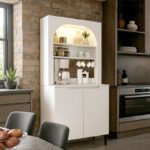 Έπιπλο κουζίνας με LED Melinta 2 Megapap χρώμα λευκό 90x40x181,8εκ. - Image 5