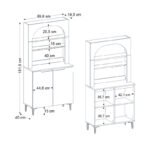 Έπιπλο κουζίνας με LED Melinta 2 Megapap χρώμα λευκό 90x40x181,8εκ. - Image 7