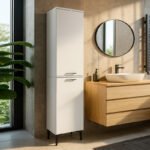 Ντουλάπι με καλάθι απλύτων Singa Megapap χρώμα λευκό 45x40x180εκ. - Image 4