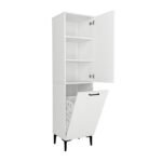 Ντουλάπι με καλάθι απλύτων Singa Megapap χρώμα λευκό 45x40x180εκ. - Image 8