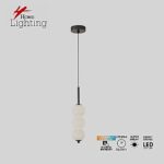 SE LED 120 LUNA TRIPLA BLACK Φ10CM  PENDANT  3CCT WITH MEMORY 2 YEARS WARRANTY
