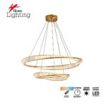 SE LED 60+80 OVELA  GOLD Φ60+80cm 3CCT REMOTE CONTROL 2 YEARS WARRANTY