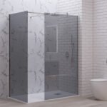 Σταθερά διαχωριστικά ντουζιέρας με fume κρύσταλλο WALKIN 2 Cromo KARAG 140x200cm