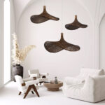 GLOBOSTAR® CUBA 01722 Boho Κρεμαστό Φωτιστικό Οροφής με Ντουί 1 x E27 AC 220-240V IP20 - Καφέ - Μ63 x Π63 x Υ32cm - Image 13